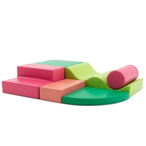 Pehmed mänguklotsid IGLU Explorer – roosa / roheline