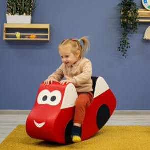 Pehme pealeistutav auto kiikumiseks IGLU, punane