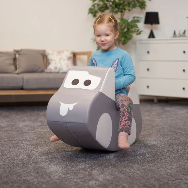 Pehme pealeistutav auto kiikumiseks IGLU, hall