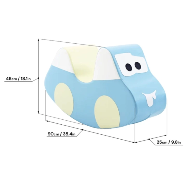 Pehme pealeistutav auto kiikumiseks IGLU, pastelne