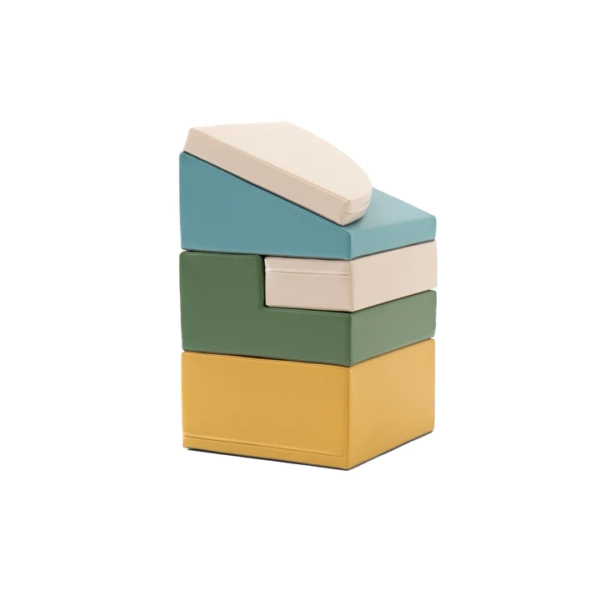 Pehmed mänguklotsid 5tk IGLU Corner Climber – pastel türkiis