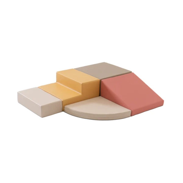 Pehmed mänguklotsid 5tk IGLU Corner Climber – pastelne roosa