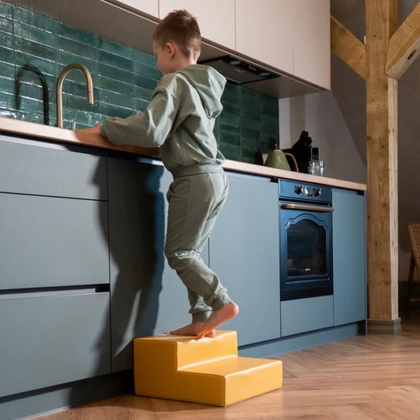 Pehmed mänguklotsid 5tk IGLU Corner Climber – pastelne roosa