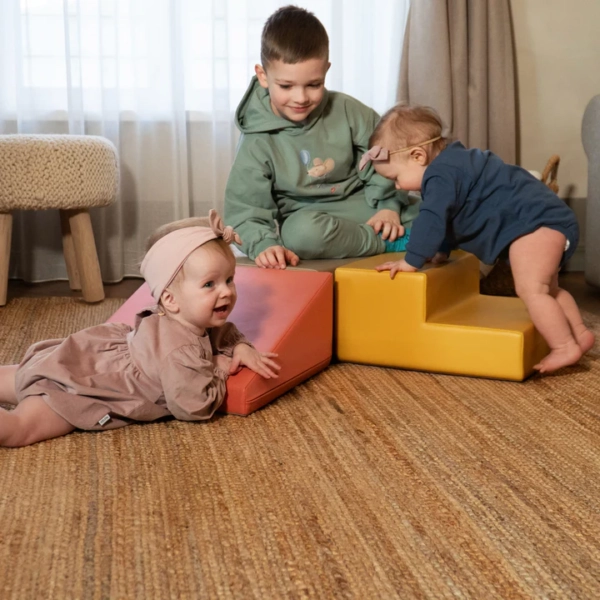 Pehmed mänguklotsid 3tk IGLU Mini Climbie – pastelne roosa