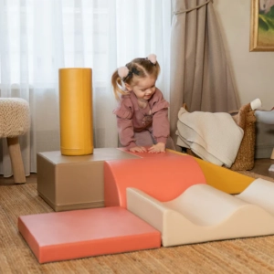 Pehmed mänguklotsid 7tk IGLU Discoverer, roosa pastelne