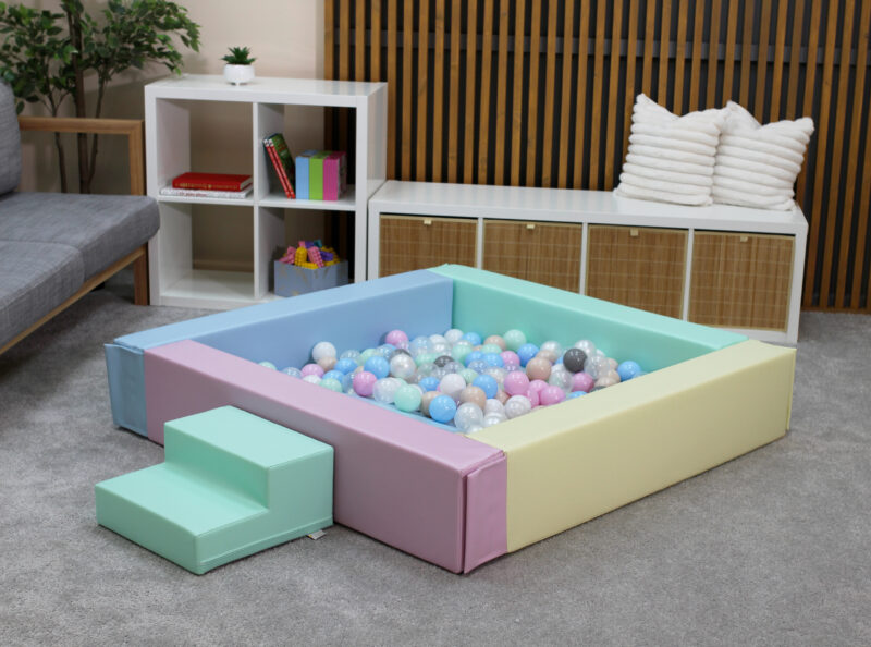 Ball_pit_04_6_7 Pallimeri (120x120x25cm) IGLU - pastelne