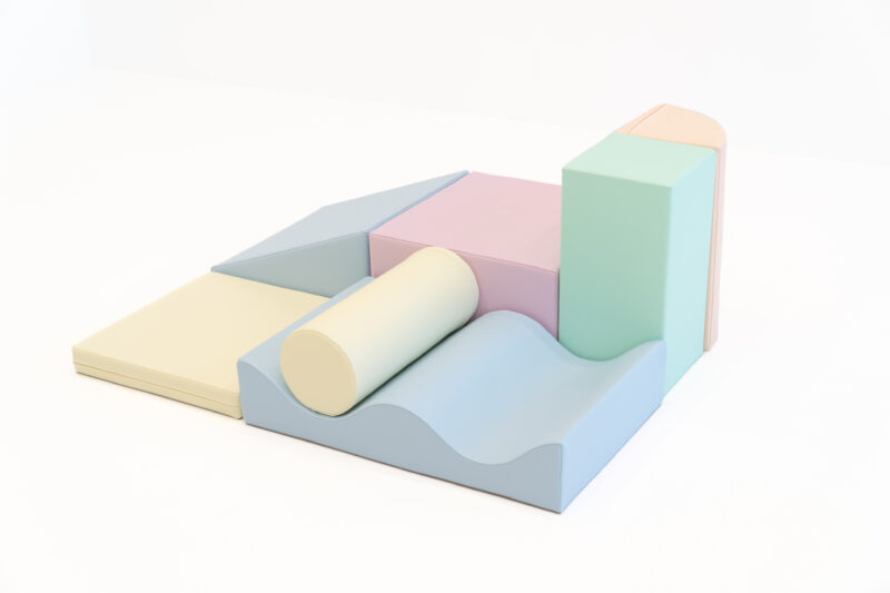 Pehmed mänguklotsid 7tk IGLU Discoverer - pastelne