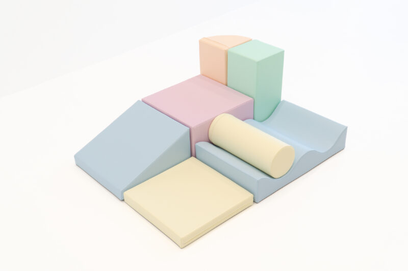 Pehmed mänguklotsid 7tk IGLU Discoverer - pastelne
