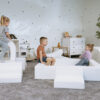 Pehmete mänguklotside komplekt XL IGLU Party - valge