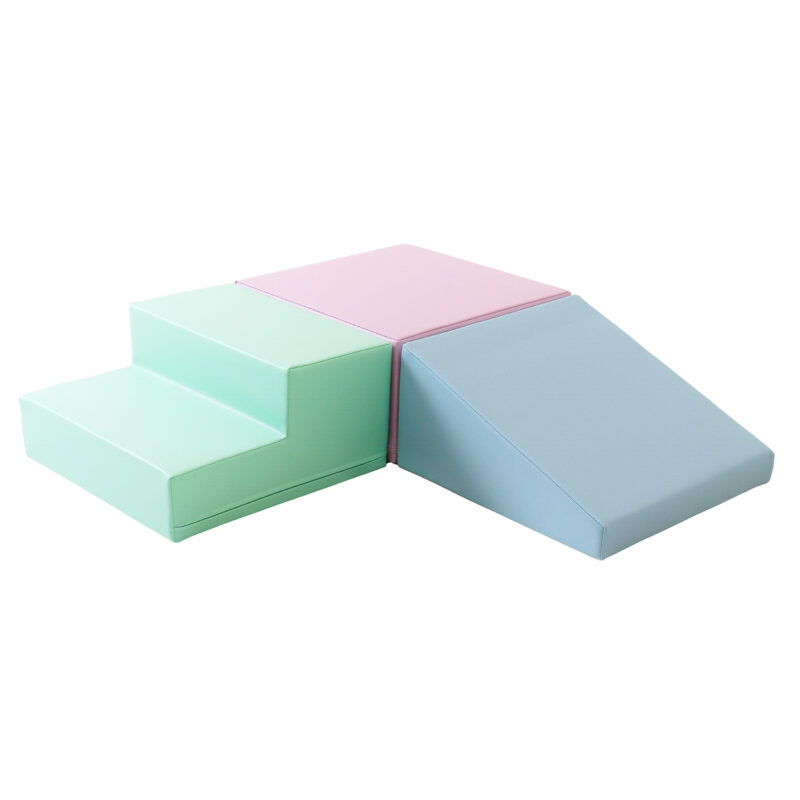 Noformējums bez nosaukuma - 3 Pehmed mänguklotsid 3tk IGLU Mini Climbie – pastelne