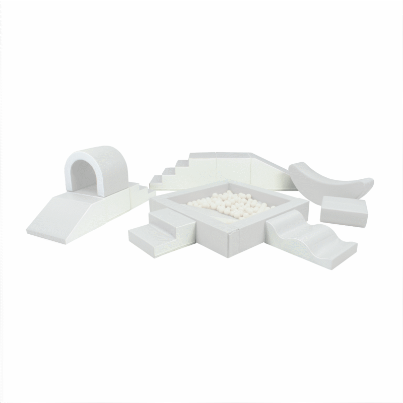 Pehmete mänguklotside komplekt XL IGLU Party - valge